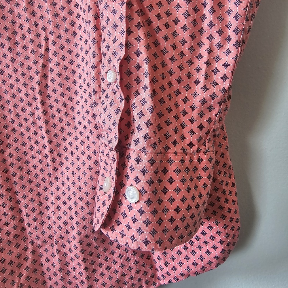 Ariat Albera Button-Up Shirt Men's XL Long Sleeve Casual Western Pink Geometric - Picture 5 of 9